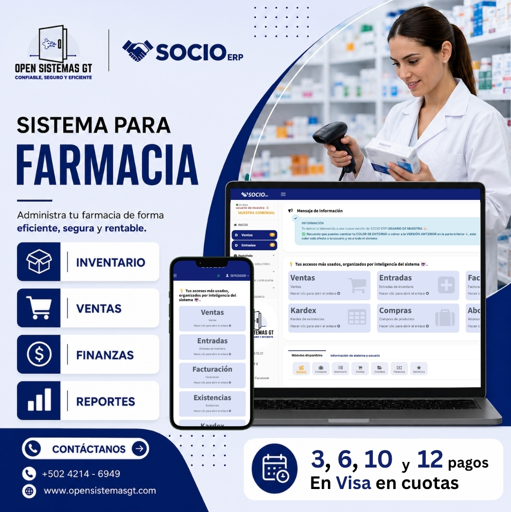 Sistema para farmacias y control de inventario