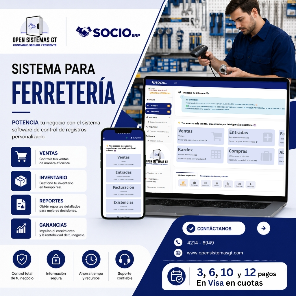 Sistema punto de venta para ferreterías